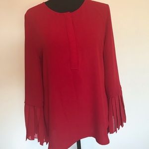 Chico’s Pleated Bell Sleeve Blouse